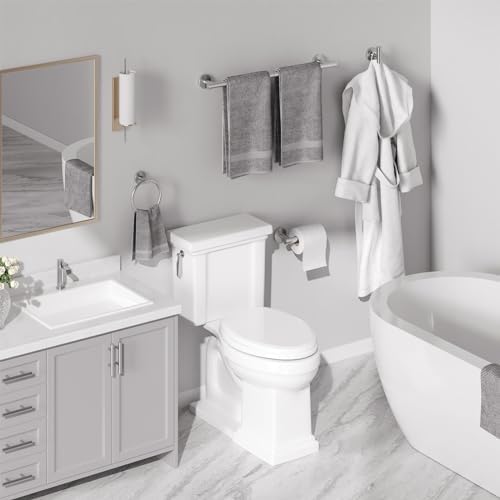 USHOWER 4PCS Brushed Nickel Bathroom Accessories Set, 24-Inch Towel Bar Set - Image 6