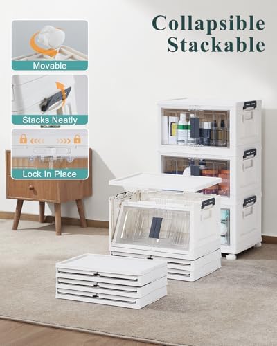 OlarHike 23QT Storage Bins with Lids for Closet, Office, Room, 3 Pack - Image 5