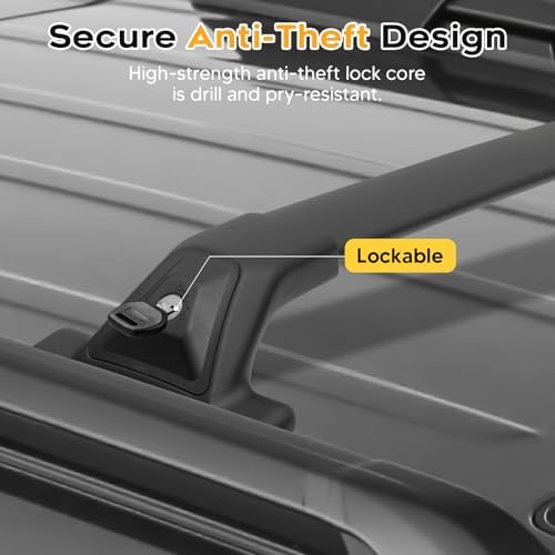 Powerty 300LBS Roof Rack Cross Bars for 2023-2026 Honda Pilot Sport/TrailSport/Touring/Elite with Raised Side Rails, Heavy Duty Aluminum Roof Rails Crossbars Luggage Racks (Not for LX & EX-L) - Image 5
