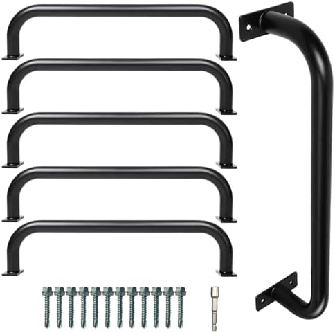 6 Pcs Black 17”Metal Playground Safety HandlesFor Indoor & Ourdoor by ICokin