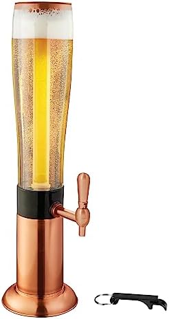 Hammer + Axe Beverage Dispenser – 88 oz Party Drink Dispenser with Ice Tube & Tap| Drink Fountain for Beer, Water, Iced Tea| Mimosa Tower| Margarita Tower| BBQ & Tailgate Essential| Home Bar Accessory by Hammer+%2B+Axe