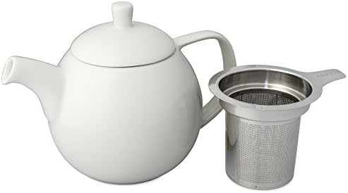 FORLIFE Curve Teapot with Infuser, 24-Ounce, White - Image 2