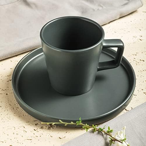 Stone Lain 32 Piece Stoneware Dinnerware Set, Service for 8, Gray Matte - Image 4
