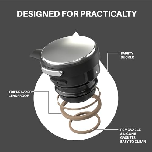 IDEUS Thermal Coffee Carafe 68oz, Beverage Dispenser Black - Image 4
