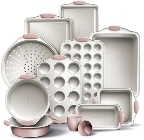 Country Kitchen Nonstick Stackable Bakeware Set - Durable, Easy Release Baking Set- 22 Pc. Includes Silicone Muffin Cups by CountryKitchen