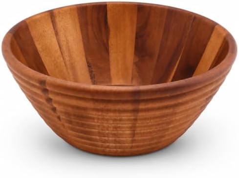 Arthur Court Large Acacia Wooden Hive-Style Salad Bowl - Unique Serving Bowl for Fruits, Snacks, and Salads - 5" H x 12" Diameter by ArthurCourt
