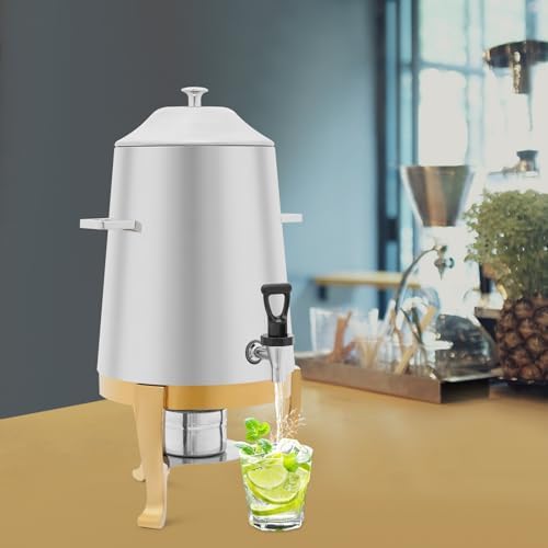 3.43Gallon Stainless Steel Hot Beverage Dispenser,Coffee Chafer Urn with Spigot&Fuel Holder,Cold&Hot Drinks Dispenser for Milk Coffee Tea Juice - Parties Catering Buffet Event (Gold,A) - Image 6