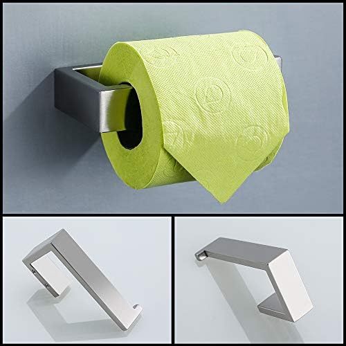 4 Pieces Bathroom Hardware Accessories Set Towel Bar Towel Holder Robe Hook Toilet Paper Holder Stainless Steel,Q8-P4BR - Image 4