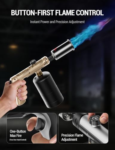 ThermoMaven Propane Torch Gun, One-Touch Max Fire Flame Thrower - Image 4