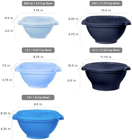 Tupperware Heritage 36-Piece Vintage Blue Set (18 Containers + 18 Lids) - Image 4