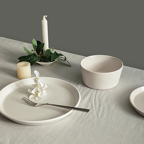Stone Lain Albie 32-Piece Dinnerware Set Stoneware, White Speckled - Image 4