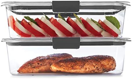 Rubbermaid Brilliance Glass Storage 4.7-Cup Food Containers with Lids, Clear (Pack of 3) & Leak-Proof Brilliance Food Storage Set | 9.6 Cup Plastic Containers - Image 5