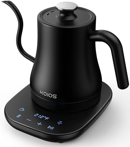 KOIOS Gooseneck Electric Kettle, ±1℉ Temp Control, Mute Mode, 4H Keep Warm by KOIOS
