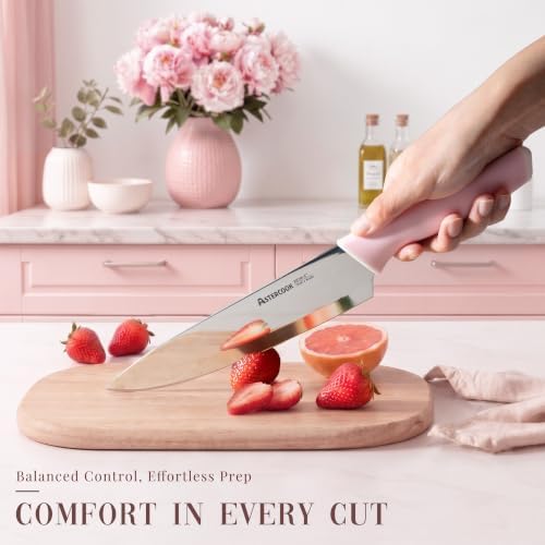 Astercook Knife Set, Kitchen Knives Set with Block and Sharpener 21 Pcs German Stainless Steel Sharp Blade Dishwasher Safe - Image 4
