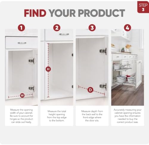 Rev-A-Shelf Pullout Organizer for Cabinets, Min Opening Width of 24" - Image 4