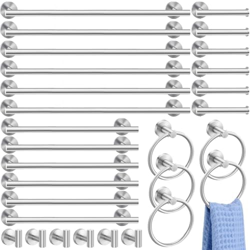 Gisafai 30 Pcs Brushed Nickel Bathroom Accessories Hardware Set Towel Racks by Gisafai