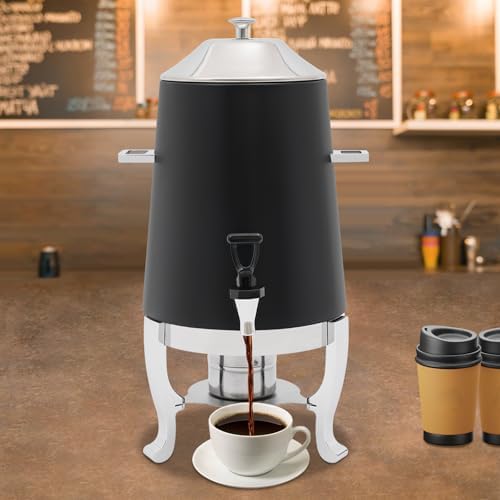 3.43Gallon Stainless Steel Hot Beverage Dispenser,Coffee Chafer Urn with Spigot&Fuel Holder,Cold&Hot Drinks Dispenser for Milk Coffee Tea Juice - Parties Catering Buffet Event (Black) - Image 6