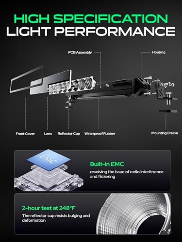 YHTAUTO 32 Inch LED Light Bar Combo 240W Off-Road Lights for Truck UTV ATV - Image 4