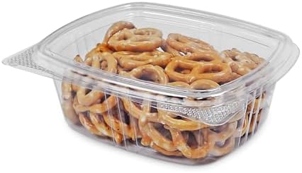 12oz RPET Clear Hinged Lid Deli Container - 200Pcs by CleverPackaging