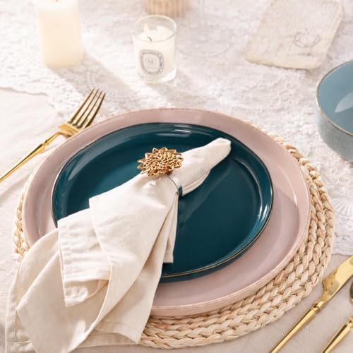 AmorArc Dinnerware Sets for 4, 12 Pieces Ceramic Plates and Bowls Set - Image 2