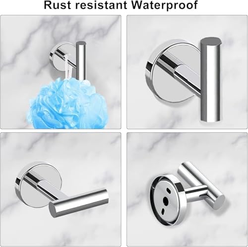 Newfun 10-Pieces Polished Chrome Bathroom Hardware Set 24 Inch - Image 6