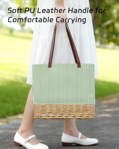 Insulated Picnic Basket, Foldable Shopping Hamper, Green - Image 6