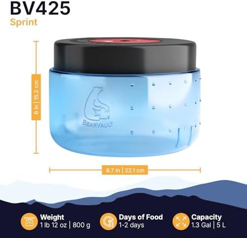 BearVault Canister for Backpacking. 4 Sizes: BV500, BV475, BV450, BV425. Bear-Resistant Food Container for Camping, Hiking, Fishing, Hunting, Bikepacking. BearVault is Bear Safe! - Image 2