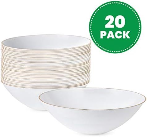 PLASTICPRO White PlasticOrganic Party Soup bowls [16 OZ 20 Count] - Image 2