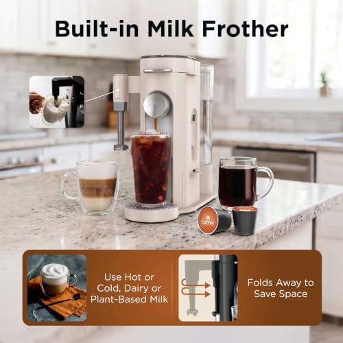 Ninja Pod & Grounds, XL Coffee Maker, K-Cup Compatible, Stone, PB055AST - Image 6