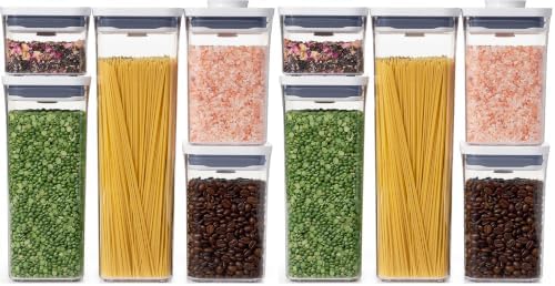 OXO Good Grips Storage Container Airtight | Stackable | For Pantry Organization | Dishwasher Safe | 5 Piece Set, Pack of 2 by OXO