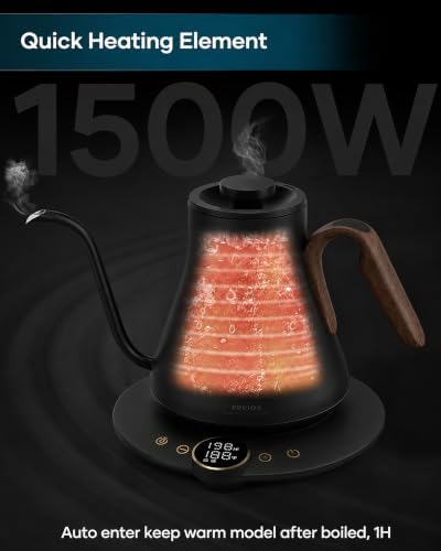 INTASTING Gooseneck Electric Kettle with ±1℉ Temperature Control 0.9 Liter - Image 5