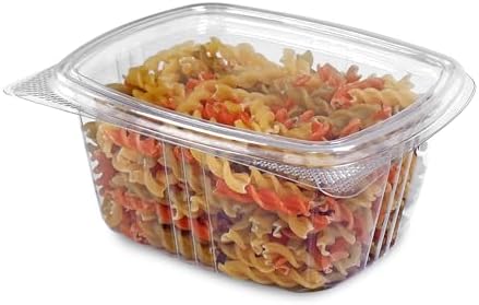 16oz RPET Clear Hinged Lid Deli Container - 200Pcs by CleverPackaging