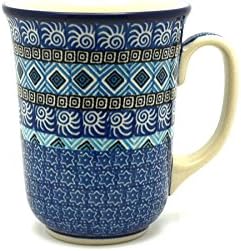 Polish Pottery Mug - 16 oz. Bistro - Aztec Sky by Polish+Pottery+Gallery