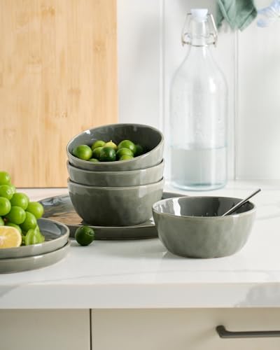 Famiware Mars Stoneware Dinnerware Set for 4, Sage Green - Image 4
