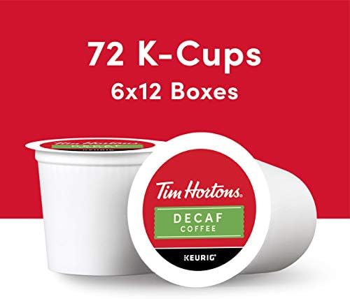 Tim Hortons Decaf, Medium Roast Coffee, Single-Serve K-Cup Pods Compatible with Keurig Brewers, 12 Count (Pack of 6), Red - Image 2