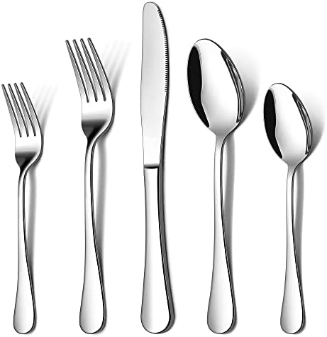 LIANYU 60 PCS Silverware Set for 12, Stainless Steel Cutlery Set by LIANYU