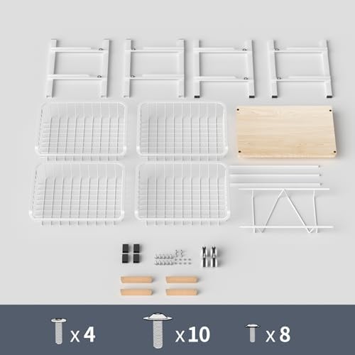 NiuYichee 5-Layer Fruit Basket Kitchen Food Storage Organizer and Storage Rack, Stackable Storage cart with Desktop, Pull-Out Hollow Metal Storage Basket, Wheeled Sorting Rack Spice Rack - Image 5