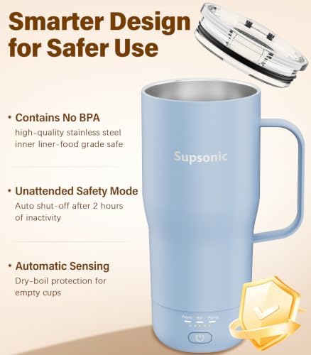 Supsonic Heated Coffee Mug, 20oz Electric Temperature Control Cup (S3) - Image 5