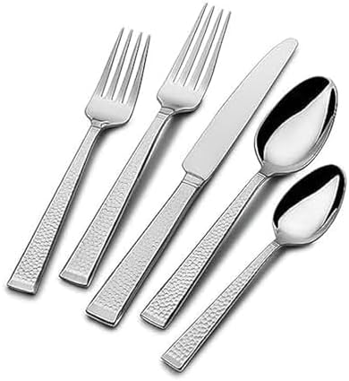 Mikasa Kyler Flatware Set for 12, 65 Piece 18/10 Stainless Steel Silverware with Modern Design and Serving Utensils, Durable, Stylish Dinnerware Service by Mikasa