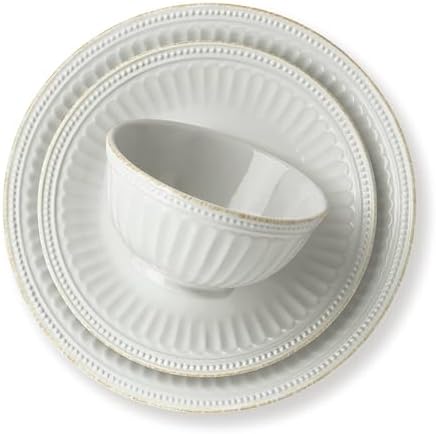 Lenox French Perle Groove White Dinnerware Set with Accent Plates - Image 2