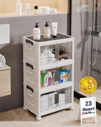OlarHike 23QT Storage Bins with Lids for Closet, Office, Room, 3 Pack by OlarHike
