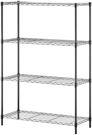 BestOffice | 4-Tier Wire Shelf | 36" x 14" x 54" | Black by BestOffice