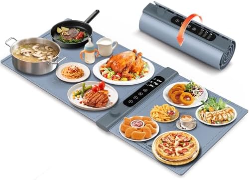 Warming Mat for Food with 3-Zone Independent Control, Extra Large 40"x17" by Yeeke