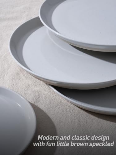 Famiware Saturn Stoneware Dinnerware Set with Pasta Bowl, 16pc Dishes for 4 - Image 3