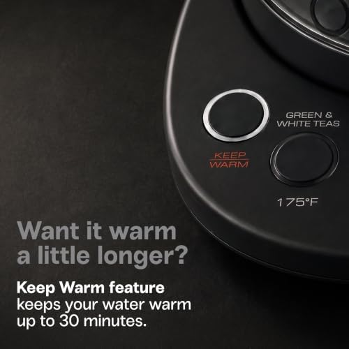 Viante Alba Electric Tea Kettle With Infuser, No Plastic, 1.5L, Black - Image 6