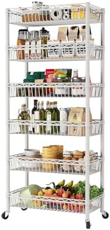 SINGAYE 6 Tier Shelf Wire Shelving Adjustable Storage Shelves Basket Rack by SINGAYE