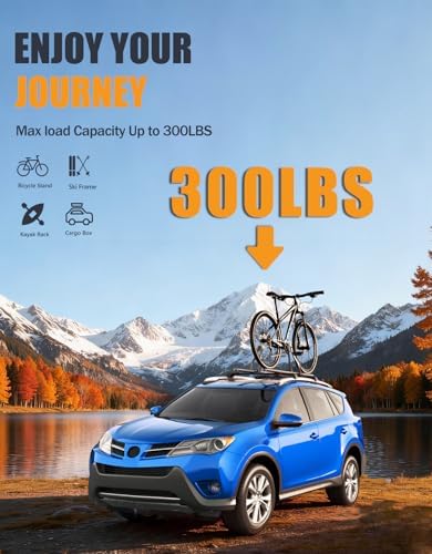 KINGGERI 300LBS Lockable Roof Rack Cross Bars for Toyota RAV4 2013-2018 - Image 3