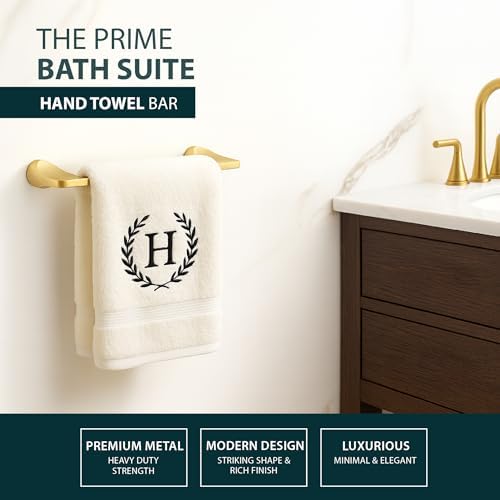Mega Handles Bathroom Accessory Set Satin Brass - 4-Piece, Towel Bar, Hooks - Image 4