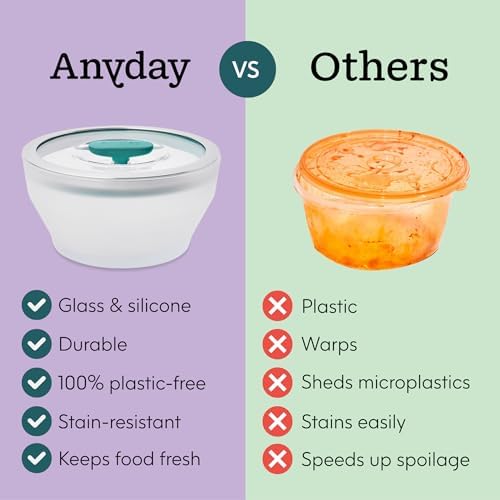 Anyday 4-Pc Microwave Cookware & Glass Food Storage Set, Medium (Blueberry) - Image 3