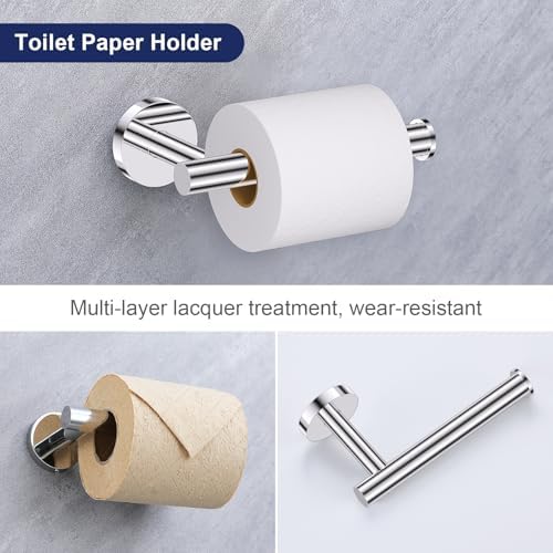 Lairuier Polished Chrome Bathroom Hardware Set, 10 PCS Towel Bar Set - Image 4